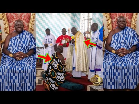 Read more about the article Otumfuo Asantehene Osei Tutu II Spotted Kneeling Before Anglican Bishop 4 Prayers, Ghanaians Reacted