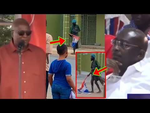 Read more about the article What A M@d Man Was Spotted Doing With NPP Flag On The Street Causes A Stir, Mahama Speaks