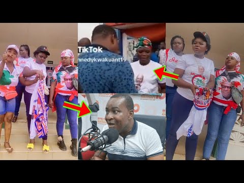 Read more about the article See What Wontumi Did To These NDC Women Which Is Getting Them Cr@zy As They ßurnt NPP Flag & T-Shirt