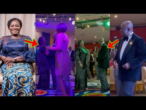 Read more about the article See How Otumfuo Gr@bbed Jane Naana Opoku-Agyemang As They Dances Together At A Private Party In UCC