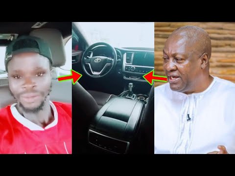 Read more about the article Just Tiktok N0ise Making, Check The Car Mahama Has Bought For This Guy To Do A Campaign For Him