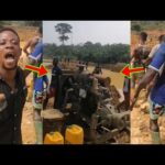 Act!on Video: Sehwi Youths Uses Their Raw Hands To St0p Galamsey Operators With Gu*ns