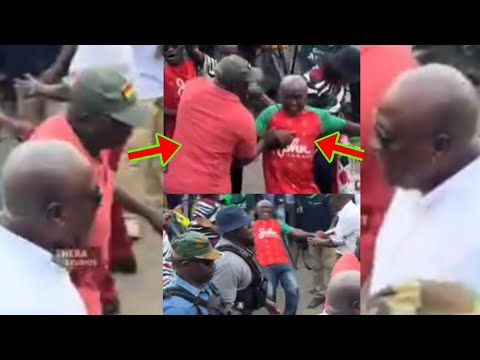 Read more about the article John Mahama’s Bodyguard Assáulted NDC Big Supporter In front Of Mahama, See Mahama’s Reaction