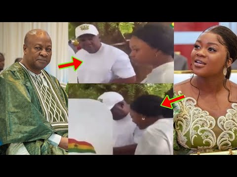 Read more about the article Watch The Moment Mahama Breeches E.C Voting Rule By Allowing His Daughter With Him While Voting