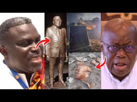 Read more about the article Nana Addo Reacted? As His Statue At Sekondi Totally Vandalized, NDC Man Behind Exposed