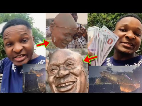 Read more about the article I Destroyed Nana Addo Statue For 1,000 Dollars, Guy Confesses As He Shows The Money