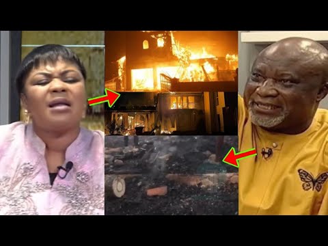 Read more about the article Fire Outbreak; Asɛm Ato Empress Gifty & Hopeson Adorye, As Everything Burnt Into Ashes At Mampong..