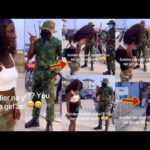 Two Military Young Men Undr£ssed A Beautiful Lady Wearing Ghana Military Trouser